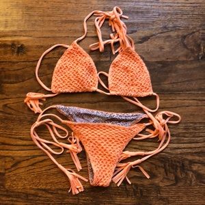 Acacia Orchid Crochet Bikini Set Bottom L/Top M